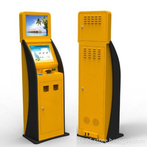 Betting terminal kiosk with 17-inch touch screen and receipt printer functions